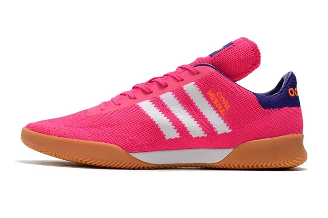Adidas Copa Pink Purple Knit Upper Three-Stripe Side Panel Sneakers 14