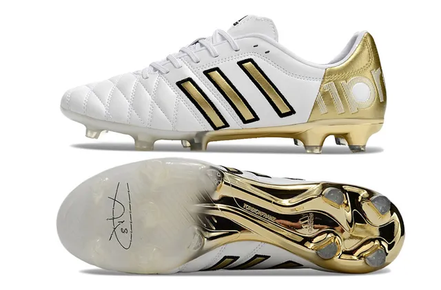 Adidas Copa Pure Gold Cuero acolchado Suelo firme Zapatos de fútbol 6