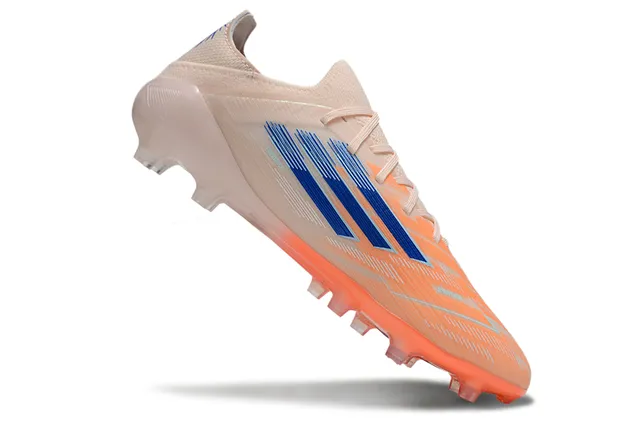 Adidas F50 Sapatos de Futebol Low-Cut Sintéticos Laranja Azul Gradiente Firm-Ground 2