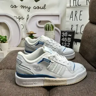 Adidas Forum 84 Low सफेद ग्रे नीला जीवन शैली स्नीकर