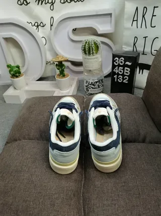Adidas Forum 84 Low सफेद ग्रे नीला जीवन शैली स्नीकर 8