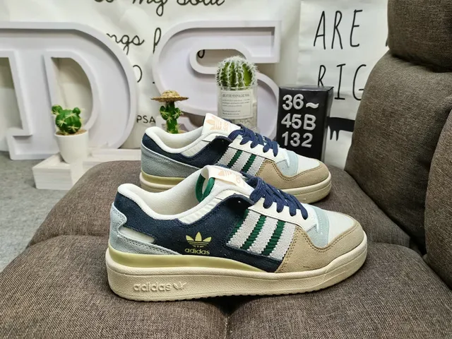 Adidas Forum 84 Low सफेद ग्रे नीला जीवन शैली स्नीकर 11