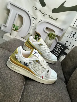 Adidas Forum Low White Gold Disney Collaboration Lifestyle Sneakers 9