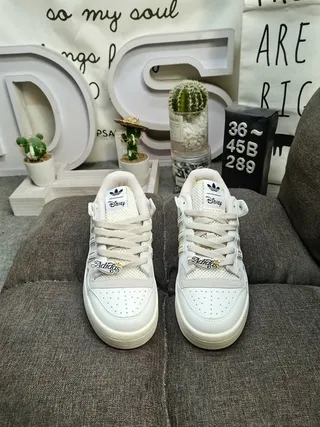 Adidas Forum Low White Gold Disney Collaboration Lifestyle Sneakers 10