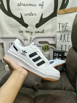 Adidas Forum White Blue Low-Top Cupsole Lifestyle Sneakers 14