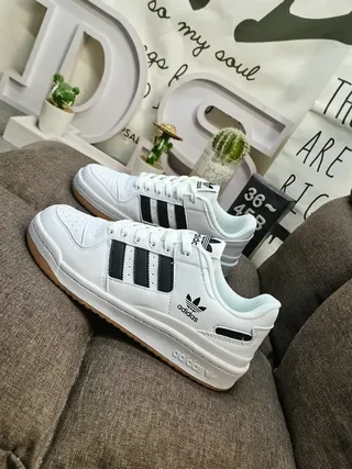 Adidas Forum White Blue Low-Top Cupsole Lifestyle Sneakers 16