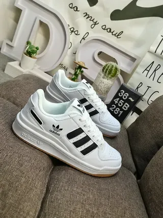 Adidas Forum White Blue Low-Top Cupsole Lifestyle Sneakers 18