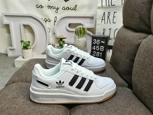 Adidas Forum White Blue Low-Top Cupsole Lifestyle Sneakers 20