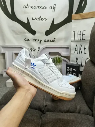 Adidas Forum White Blue Low-Top Cupsole Lifestyle Sneakers 23