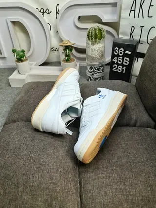 Adidas Forum White Blue Low-Top Cupsole Lifestyle Sneakers 24