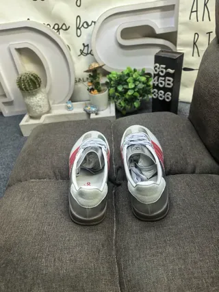 Adidas Gazelle Metallic Silver and Red Lifestyle Sneakers 8