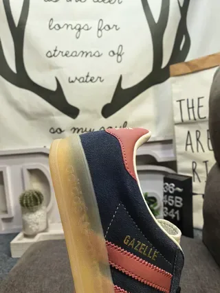 Adidas Gazelle Navy and Rose Suede Lifestyle Sneakers 23
