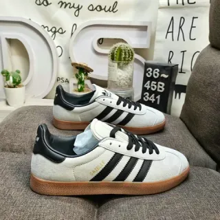 Adidas Gazelle Off-White and Black Lifestyle Sneakers