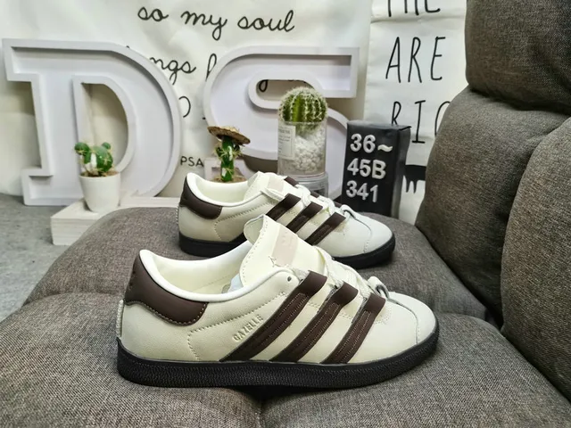 Adidas Gazelle Off-White and Black Lifestyle Sneakers 11