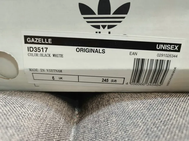 Adidas Gazelle Off-White and Black Lifestyle Sneakers 12
