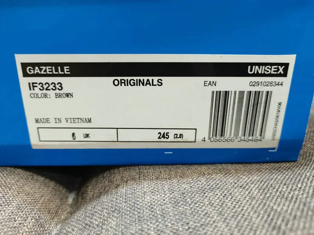 Adidas Gazelle Off-White and Black Lifestyle Sneakers 22