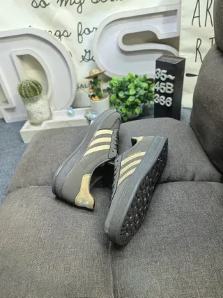 Adidas Gazelle Olive Green and Gold Lifestyle Sneakers 6