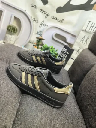 Adidas Gazelle Olive Green and Gold Lifestyle Sneakers 7