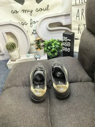 Adidas Gazelle Olive Green and Gold Lifestyle Sneakers 8