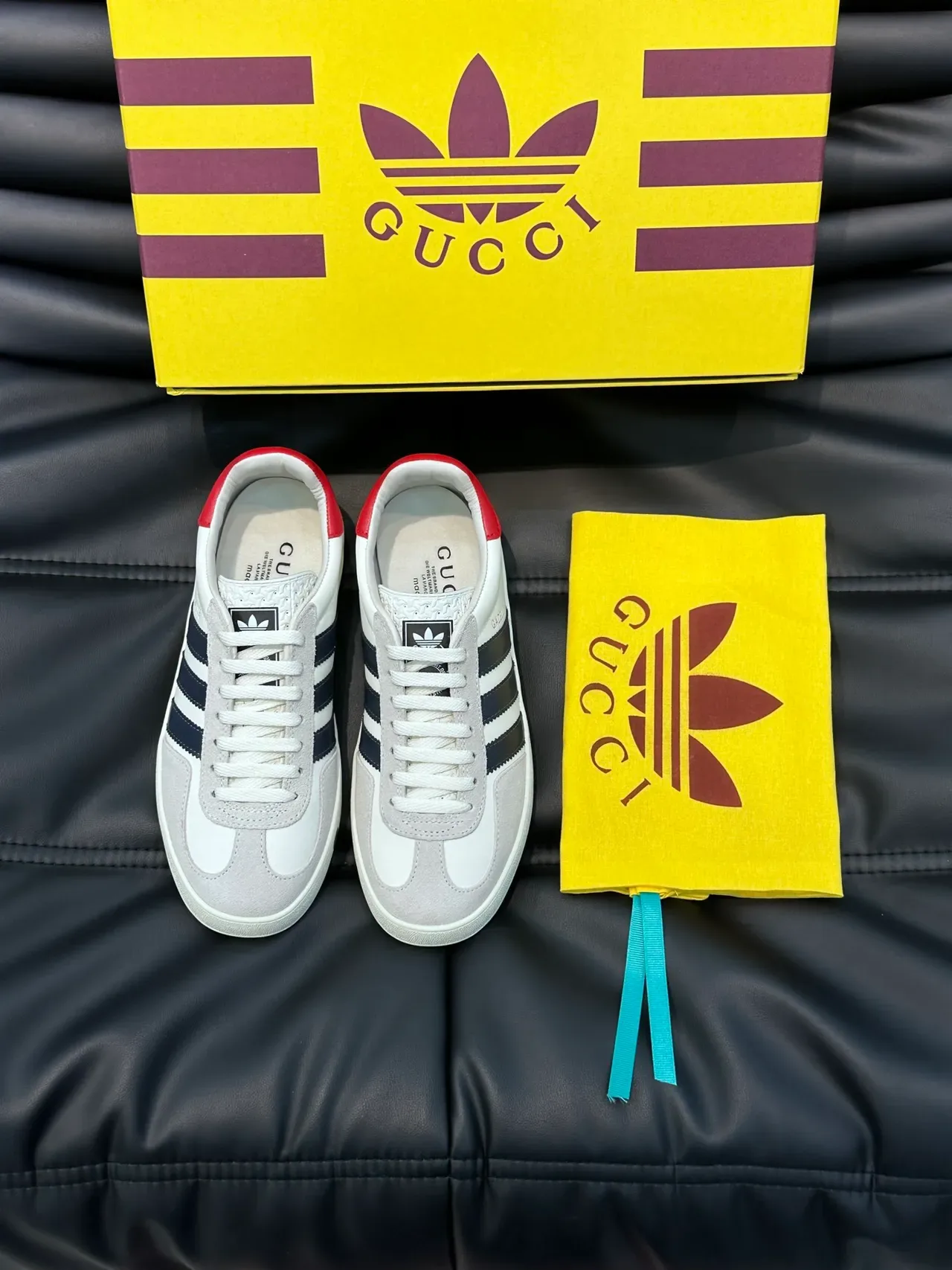 Adidas Gazelle White Navy Red Lifestyle Sneakers 5