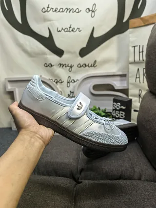 Adidas Gray Beige Low-Top Three-Stripe Side Panel Lifestyle Sneakers 5