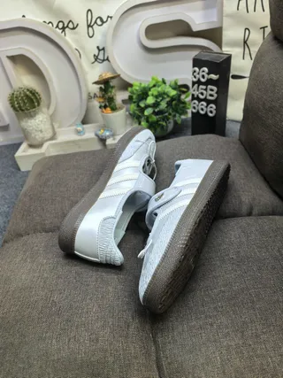 Adidas Gray Beige Low-Top Three-Stripe Side Panel Lifestyle Sneakers 6