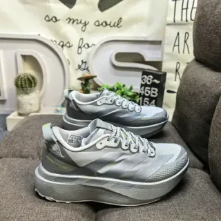 Adidas Gray Green Sculpted Midsole Mesh And Synthetic Overlay Upper Lifestyle Sneakers