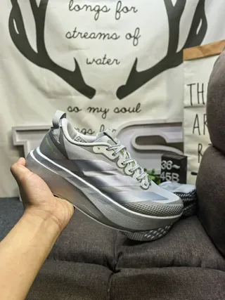 Adidas Gray Green Sculpted Midsole Mesh And Synthetic Overlay Upper Lifestyle Sneakers 5