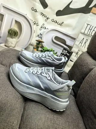 Adidas Gray Green Sculpted Midsole Mesh And Synthetic Overlay Upper Lifestyle Sneakers 7