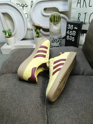 Adidas Gray Red Suede Upper Three-Stripe Side Panel Lifestyle Sneakers 6