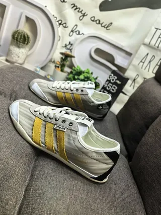 Adidas Gray Yellow Low-Top Textile Upper Lifestyle Sneakers 7