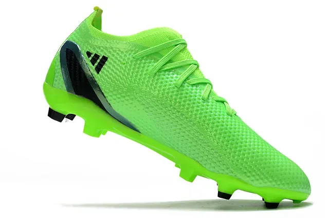 Adidas Verde Preto Knit Upper Molded Studs Firm-Ground Sapatos de Futebol 2