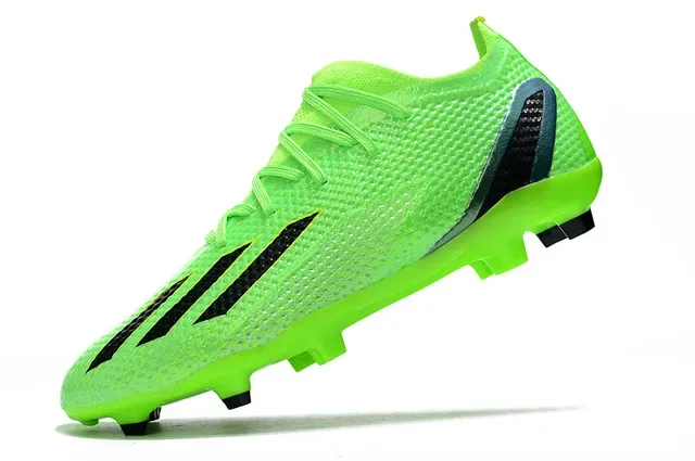 Adidas Verde Preto Knit Upper Molded Studs Firm-Ground Sapatos de Futebol 3