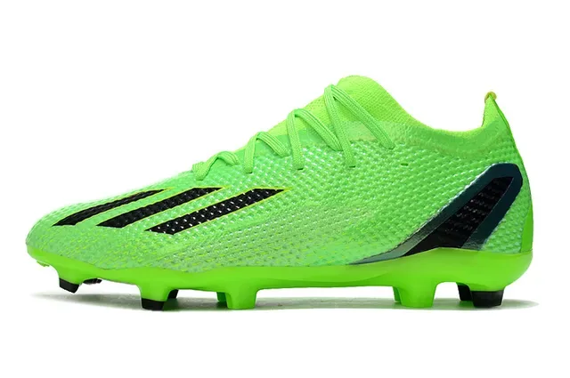 Adidas Verde Preto Knit Upper Molded Studs Firm-Ground Sapatos de Futebol 7