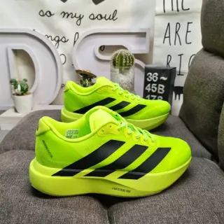 Adidas Green Black Neon Lime Mesh Upper Three-Stripe Side Branding Lifestyle Sneakers