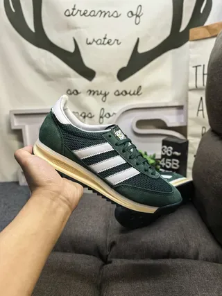 Adidas Green White Retro Runner Mesh And Suede Upper Lifestyle Sneakers 5