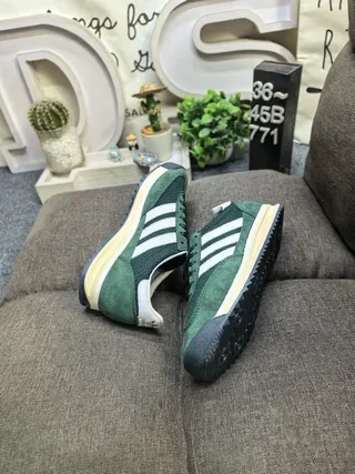 Adidas Green White Retro Runner Mesh And Suede Upper Lifestyle Sneakers 6