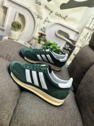 Adidas Green White Retro Runner Mesh And Suede Upper Lifestyle Sneakers 7