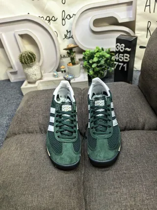 Adidas Green White Retro Runner Mesh And Suede Upper Lifestyle Sneakers 10