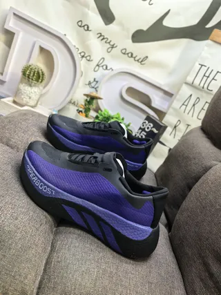 Adidas Hyperboost Purple and Black Running Shoes 7