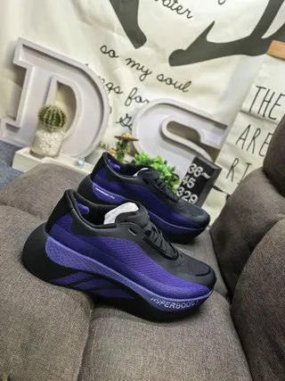 Adidas Hyperboost Purple and Black Running Shoes 9