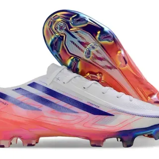 Adidas Hyperfast Multicolor Transparent Low-Cut Sock-Fit Upper Iridescent Translucent Outsole Firm-Ground Soccer Shoes