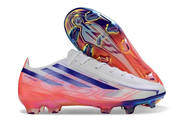 Adidas Hyperfast متعدد الألوان شفاف منخفض القطع أسفل رباط الكعب قزحي الألوان شفاف Firm-Ground كرة القدم أحذية 1