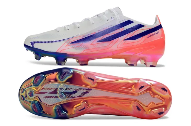Adidas Hyperfast متعدد الألوان شفاف منخفض القطع أسفل رباط الكعب قزحي الألوان شفاف Firm-Ground كرة القدم أحذية 6