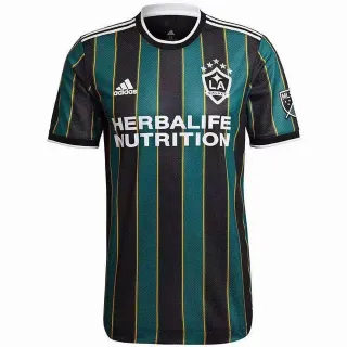 Adidas LA Galaxy 2023/24 Away Green Black Vertical Striped Jersey