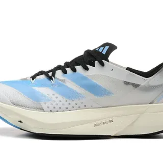 Adidas Lightstrike Pro White Blue Engineered Mesh Upper Light Triple Stripes Running Shoes