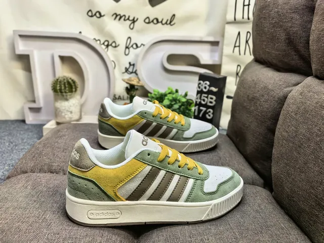 Adidas Multicolor Low-Top Multi-Panel Suede And Textile Upper Lifestyle Sneakers 1