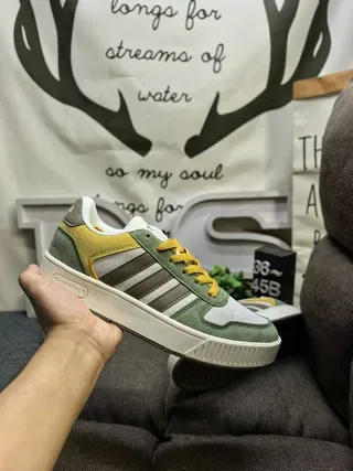 Adidas Multicolor Low-Top Multi-Panel Suede And Textile Upper Lifestyle Sneakers 5