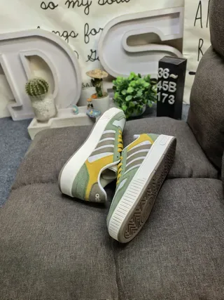 Adidas Multicolor Low-Top Multi-Panel Suede And Textile Upper Lifestyle Sneakers 6
