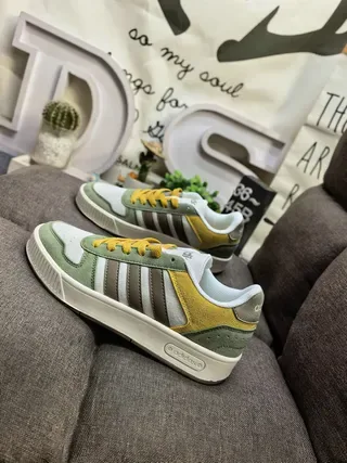 Adidas Multicolor Low-Top Multi-Panel Suede And Textile Upper Lifestyle Sneakers 7